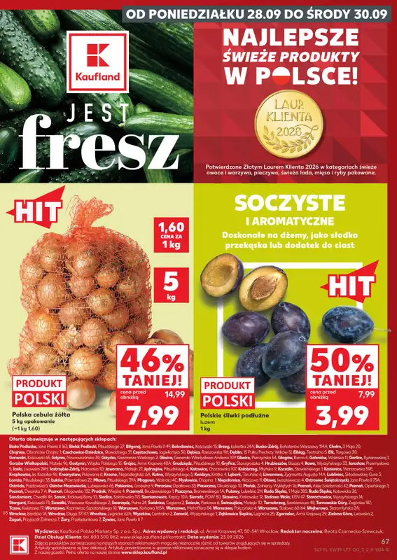 Kaufland - gazetka promocyjna Gazetka Tygodnia od czwartku 24.09 do środy 30.09 - strona 67