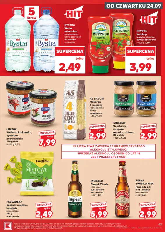 Kaufland - gazetka promocyjna Gazetka Tygodnia od czwartku 24.09 do środy 30.09 - strona 43