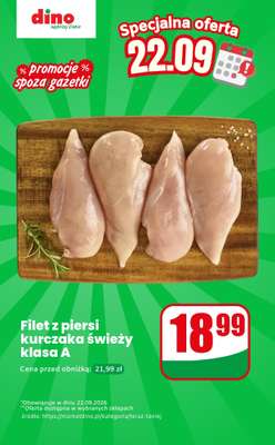 Dino - gazetka promocyjna Filet z piersi kurczaka - oferta na 22.09 | Promocje spoza gazetki od wtorku 22.09 do wtorku 22.09