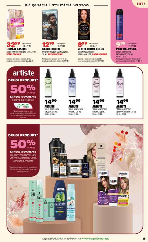 Drogerie Natura - gazetka promocyjna Gazetka od wtorku 22.09 do środy 30.09 - strona 15