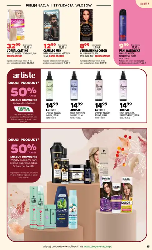 Drogerie Natura - gazetka promocyjna Gazetka od wtorku 22.09 do środy 30.09 - strona 15