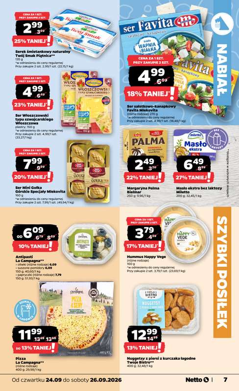 Netto - gazetka promocyjna Gazetka Spożywcza od czwartku 24.09 do soboty 26.09 - strona 7