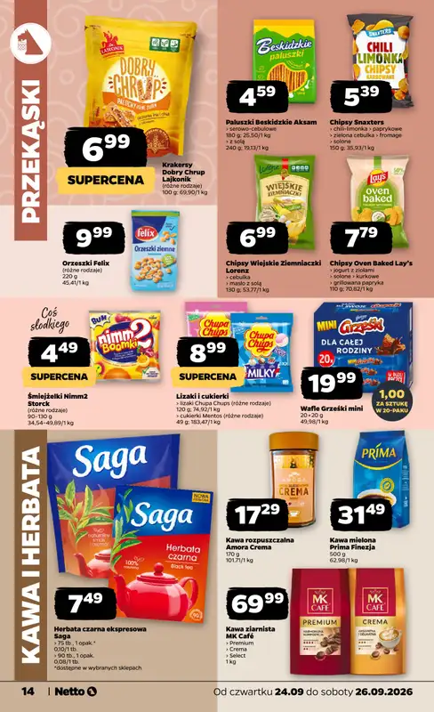 Netto - gazetka promocyjna Gazetka Spożywcza od czwartku 24.09 do soboty 26.09 - strona 14