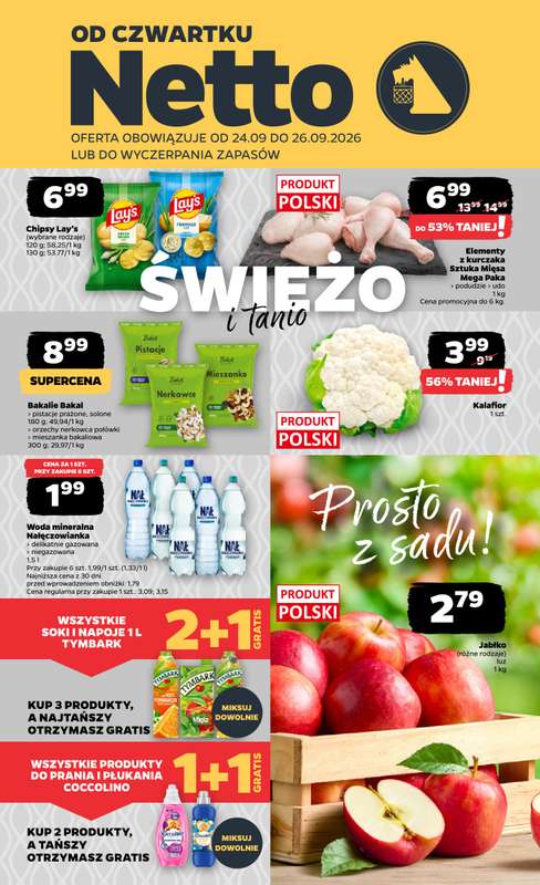 Netto - gazetka promocyjna Gazetka Spożywcza od czwartku 24.09 do soboty 26.09