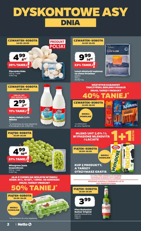 Netto - gazetka promocyjna Gazetka Spożywcza od czwartku 24.09 do soboty 26.09 - strona 2