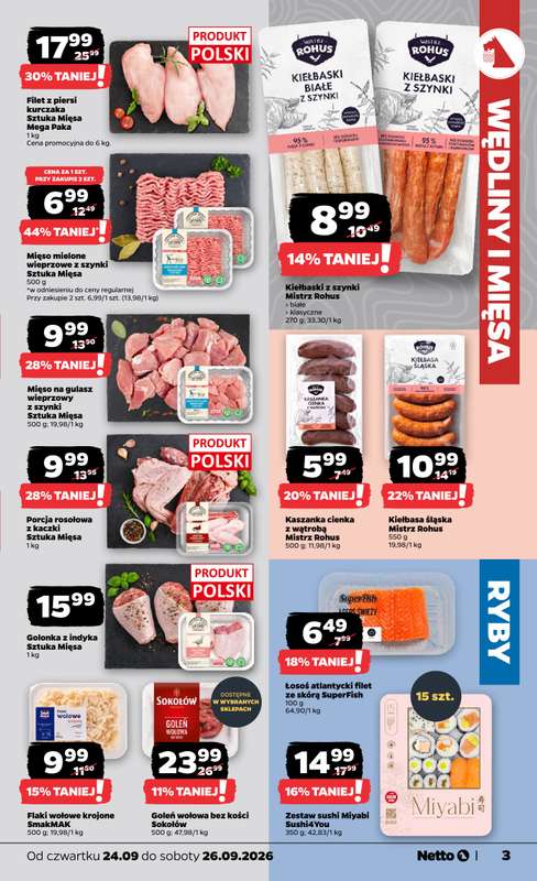 Netto - gazetka promocyjna Gazetka Spożywcza od czwartku 24.09 do soboty 26.09 - strona 3