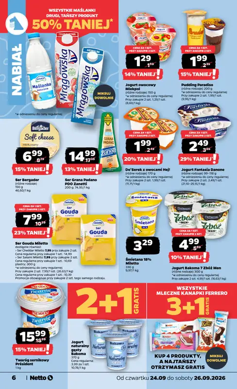 Netto - gazetka promocyjna Gazetka Spożywcza od czwartku 24.09 do soboty 26.09 - strona 6