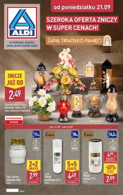 Aldi - gazetka promocyjna Światełko pamięci od poniedziałku 21.09 do soboty 26.09