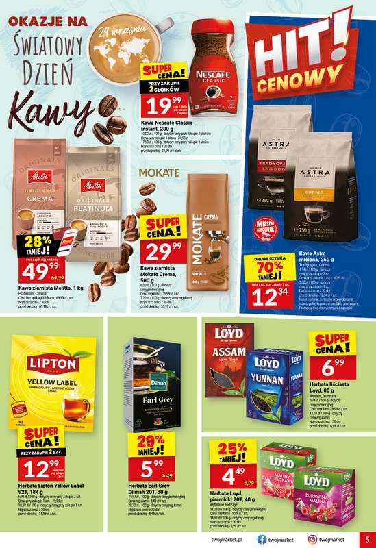 Twój Market - gazetka promocyjna Gazetka od środy 23.09 do wtorku 29.09 - strona 5