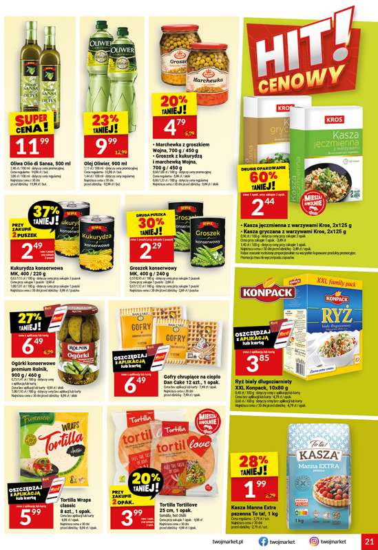 Twój Market - gazetka promocyjna Gazetka od środy 23.09 do wtorku 29.09 - strona 21