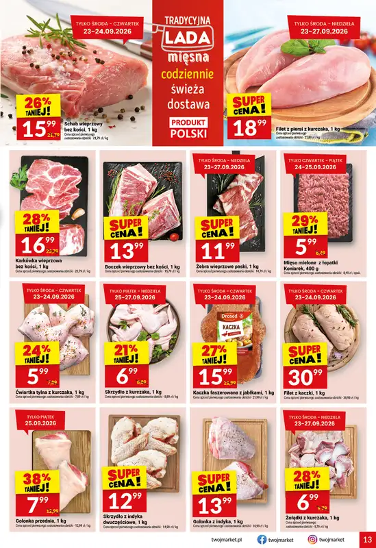 Twój Market - gazetka promocyjna Gazetka od środy 23.09 do wtorku 29.09 - strona 13