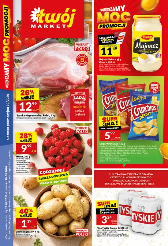 Twój Market - gazetka promocyjna Gazetka od środy 23.09 do wtorku 29.09