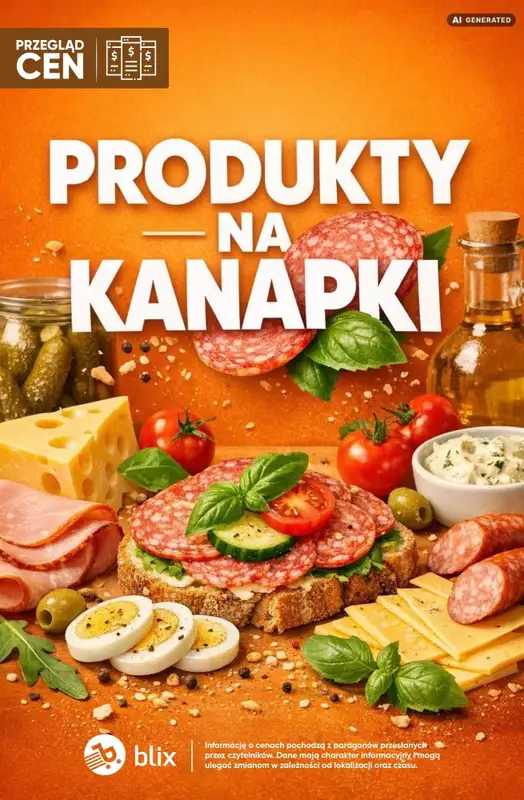 Biedronka - gazetka promocyjna Produkty na kanapki - przegląd cen  