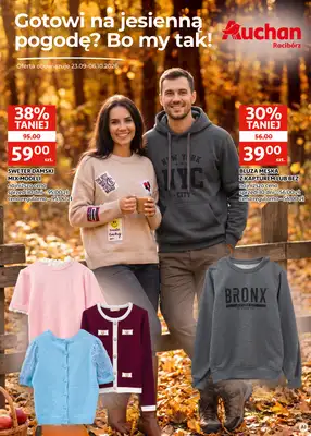 Auchan - gazetka promocyjna Gazetka Racibórz I Gotowi na jesienną pogodę? Bo my tak! od środy 23.09 do wtorku 06.10