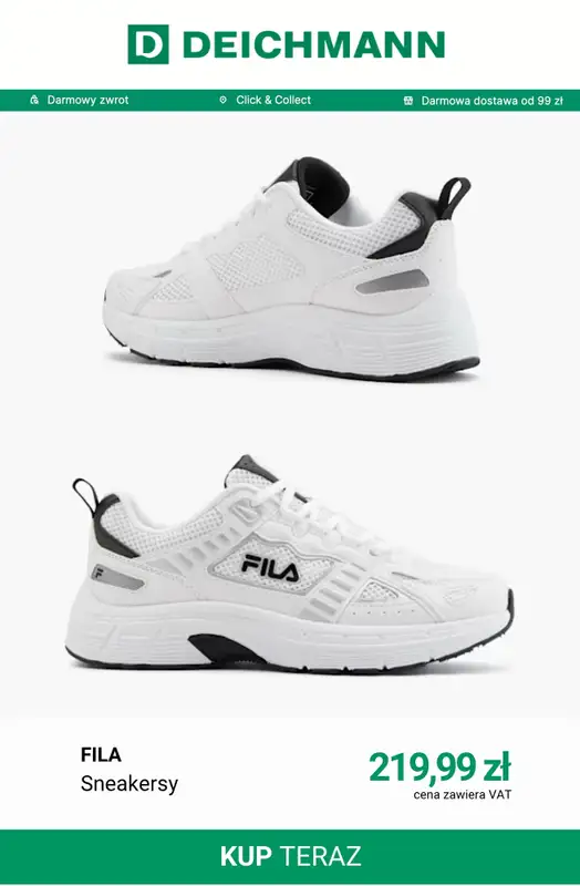 Deichmann - gazetka promocyjna Białe sneakersy damskie od wtorku 22.09  - strona 10