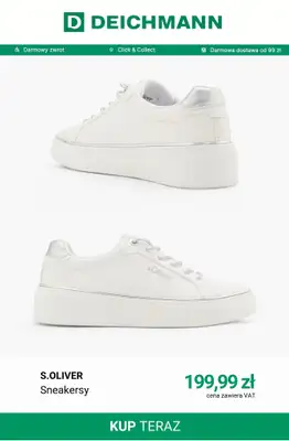 Deichmann - gazetka promocyjna Białe sneakersy damskie od wtorku 22.09  - strona 9