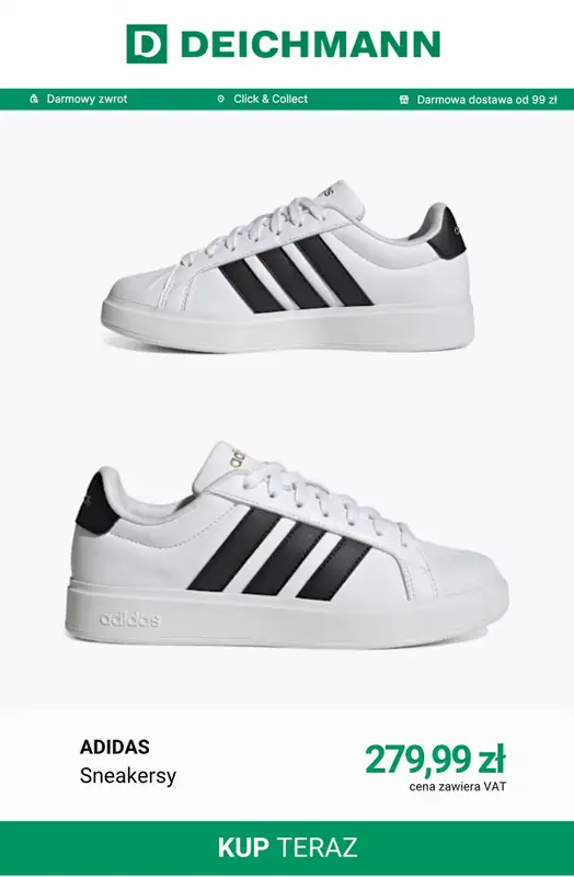 Deichmann - gazetka promocyjna Białe sneakersy damskie od wtorku 22.09  - strona 4