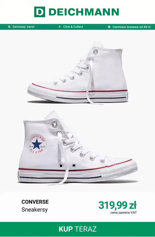 Deichmann - gazetka promocyjna Białe sneakersy damskie od wtorku 22.09  - strona 5