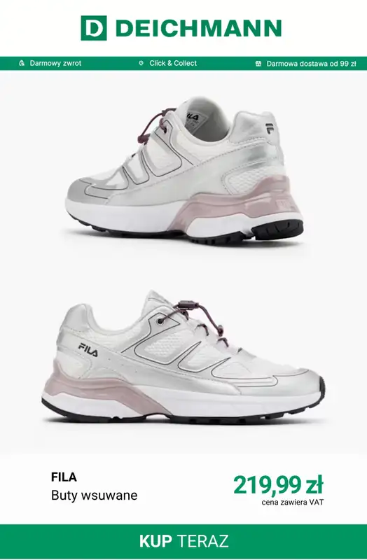 Deichmann - gazetka promocyjna Białe sneakersy damskie od wtorku 22.09  - strona 6