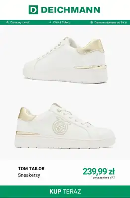 Deichmann - gazetka promocyjna Białe sneakersy damskie od wtorku 22.09  - strona 8