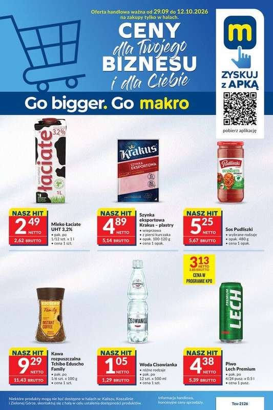 Makro - gazetka promocyjna Mega oferty dla Twojego Sklepu od wtorku 29.09 do poniedziałku 12.10