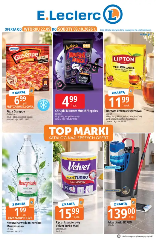 Leclerc - gazetka promocyjna Oferta E.Leclerc od wtorku 22.09 do soboty 03.10