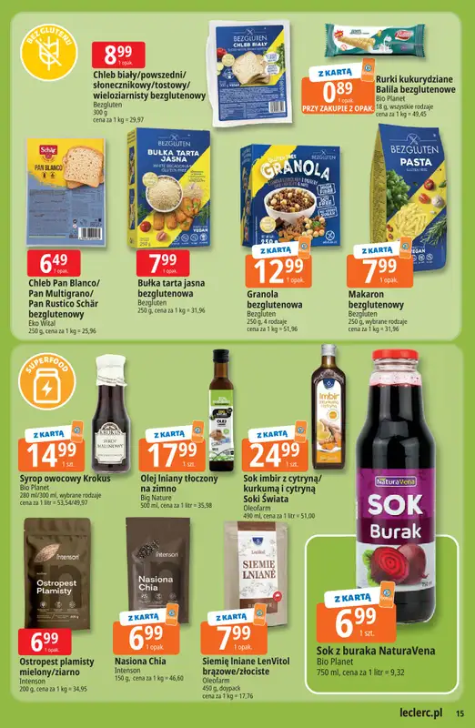 Leclerc - gazetka promocyjna Oferta E.Leclerc od wtorku 22.09 do soboty 03.10 - strona 15