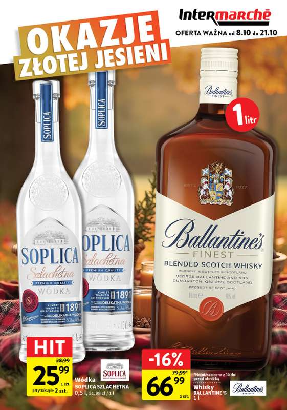 Intermarche - gazetka promocyjna Oferta alkoholowa od czwartku 08.10 do środy 21.10