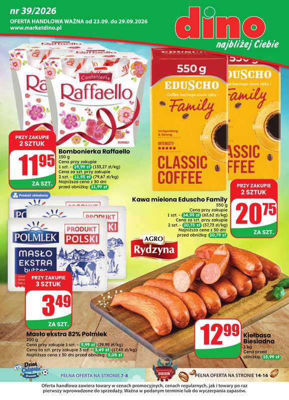 Dino - gazetka promocyjna Gazetka 39 / 2026 od środy 23.09 do wtorku 29.09