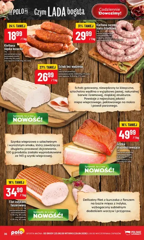 POLOmarket - gazetka promocyjna Gazetka od środy 23.09 do wtorku 29.09 - strona 36