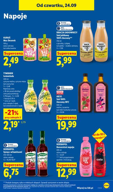 Lidl - gazetka promocyjna Oferta od czwartku od czwartku 24.09 do soboty 26.09 - strona 77