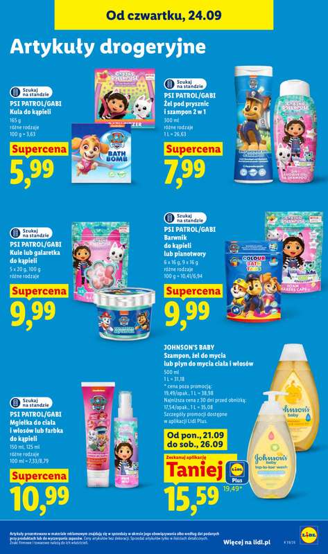 Lidl - gazetka promocyjna Oferta od czwartku od czwartku 24.09 do soboty 26.09 - strona 95