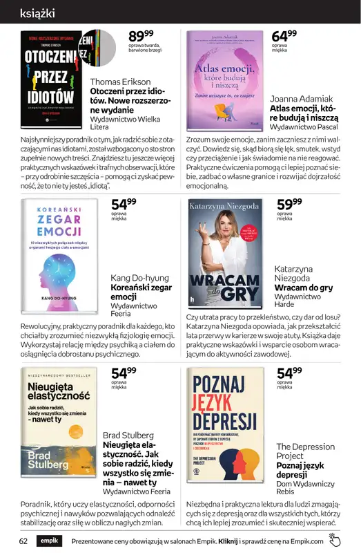 Empik - gazetka promocyjna Tom kultury: książki od środy 23.09 do wtorku 13.10 - strona 62