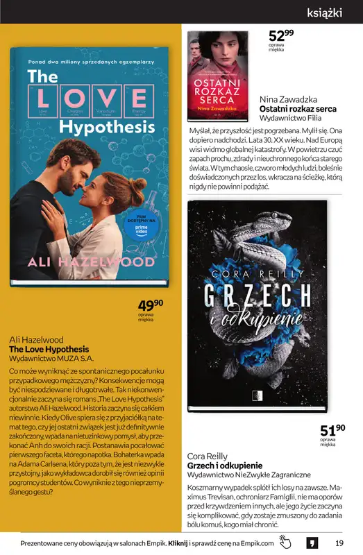 Empik - gazetka promocyjna Tom kultury: książki od środy 23.09 do wtorku 13.10 - strona 19