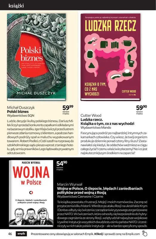Empik - gazetka promocyjna Tom kultury: książki od środy 23.09 do wtorku 13.10 - strona 46