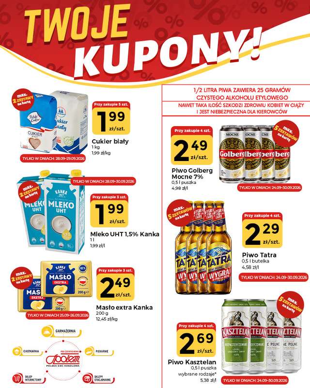 Społem Częstochowa - gazetka promocyjna Plakaty promocyjne od czwartku 24.09 do środy 30.09 - strona 2