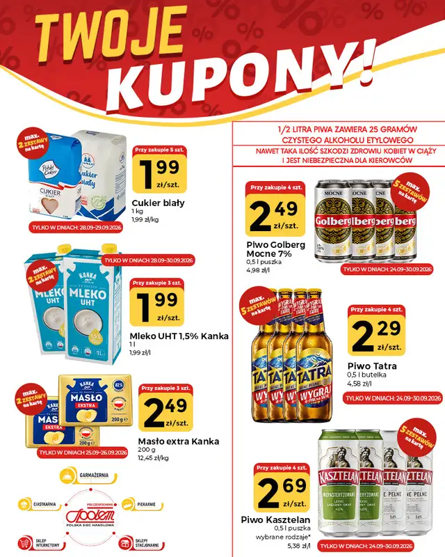 Społem Częstochowa - gazetka promocyjna Plakaty promocyjne od czwartku 24.09 do środy 30.09 - strona 2