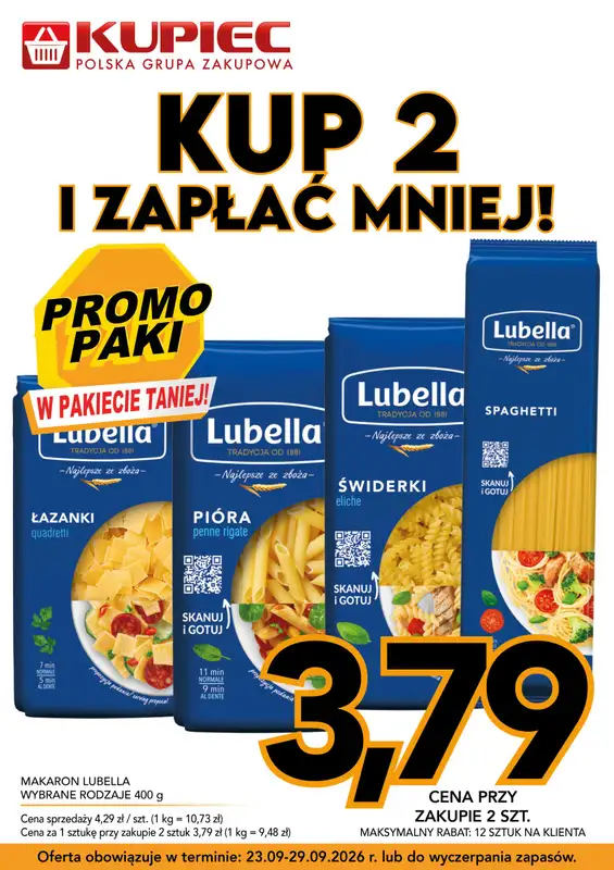 Kupiec - gazetka promocyjna Oferta plakatowa od środy 23.09 do wtorku 29.09 - strona 12