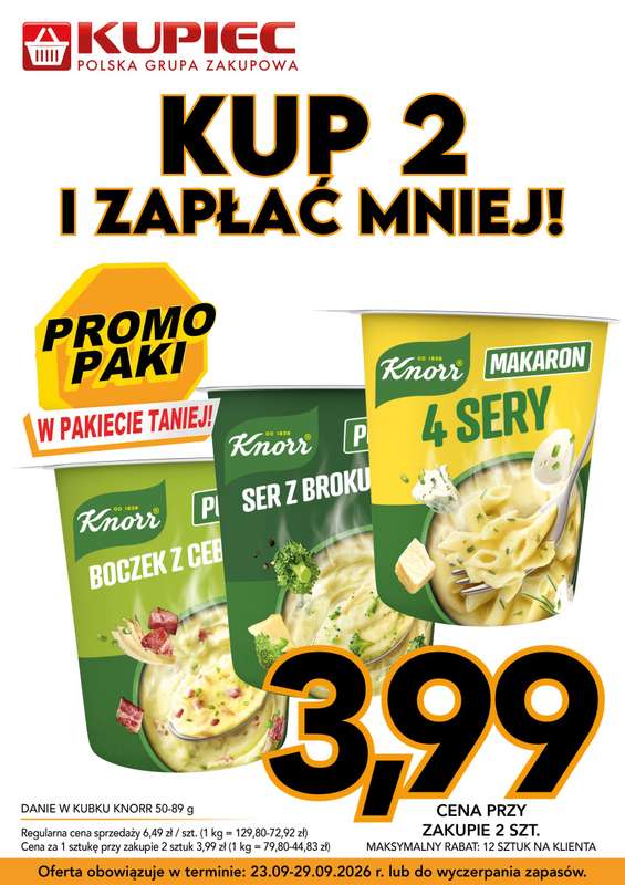 Kupiec - gazetka promocyjna Promopaki od środy 23.09 do wtorku 29.09 - strona 10