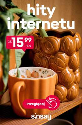 Sinsay - gazetka promocyjna HITY INTERNETU do domu od środy 23.09 
