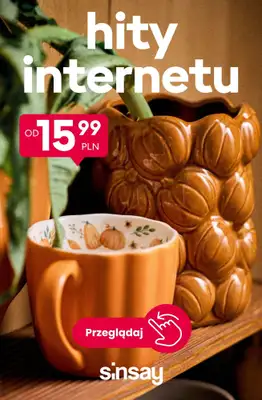 Sinsay - gazetka promocyjna HITY INTERNETU do domu od środy 23.09 