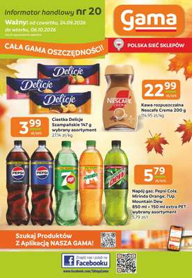 Gama - gazetka promocyjna Gazetka od czwartku 24.09 do wtorku 06.10