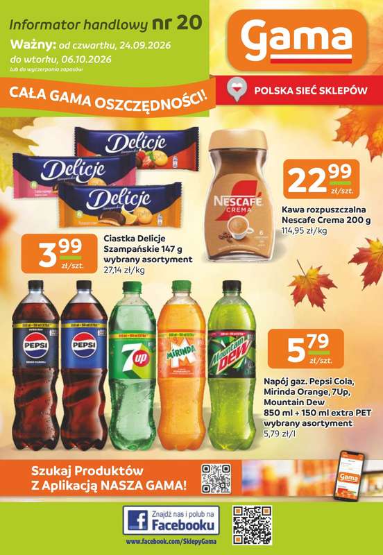 Gama - gazetka promocyjna Gazetka od czwartku 24.09 do wtorku 06.10