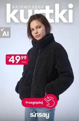 Sinsay - gazetka promocyjna Dziewczęce KURTKI od 49,99 PLN od czwartku 24.09 