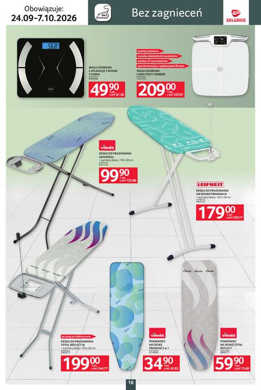 Selgros - gazetka promocyjna Katalog wyposażenie domu od czwartku 24.09 do środy 07.10 - strona 16