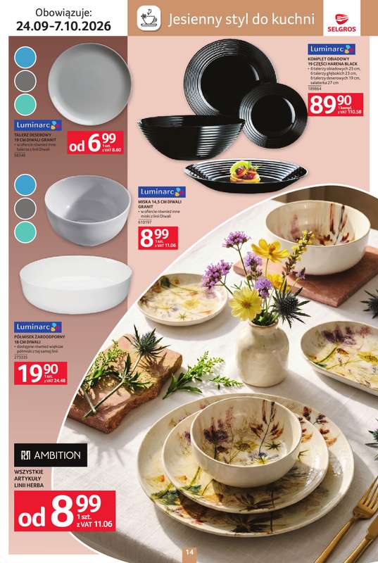 Selgros - gazetka promocyjna Katalog wyposażenie domu od czwartku 24.09 do środy 07.10 - strona 14