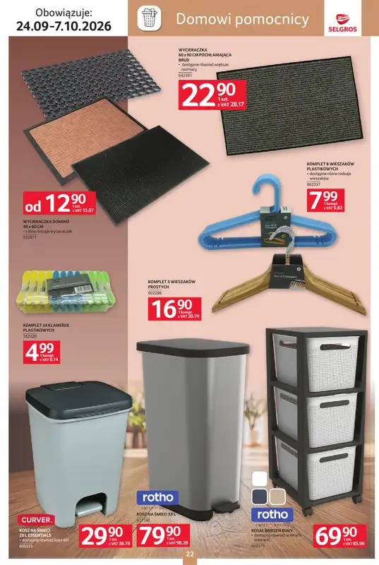 Selgros - gazetka promocyjna Katalog wyposażenie domu od czwartku 24.09 do środy 07.10 - strona 22