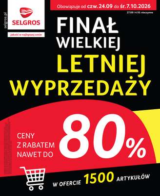 Selgros - gazetka promocyjna Totalna wyprzedaż od czwartku 24.09 do środy 07.10