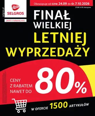 Selgros - gazetka promocyjna Totalna wyprzedaż od czwartku 24.09 do środy 07.10
