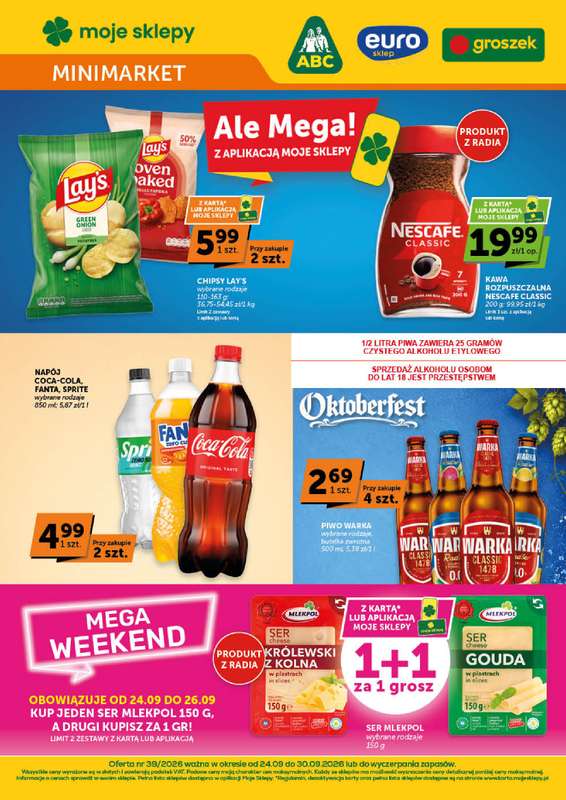 Groszek - gazetka promocyjna Gazetka Minimarket  do środy 30.09
